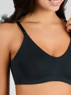 JoJo Maman Bébé Black Microfibre Moulded Maternity & Nursing Bra
