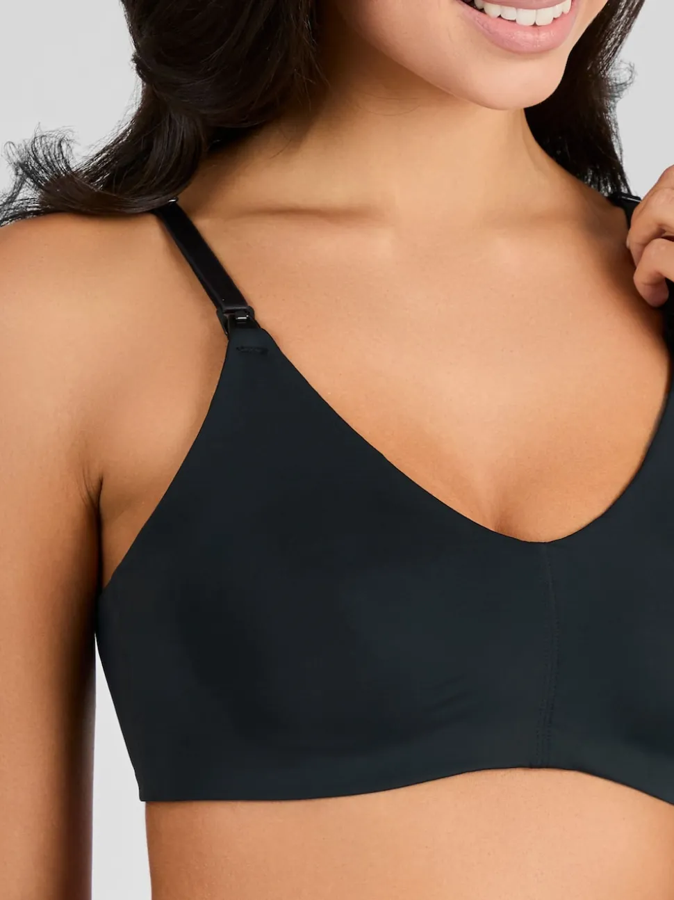 JoJo Maman Bébé Black Microfibre Moulded Maternity & Nursing Bra
