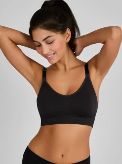 JoJo Maman Bébé Black 2-Pack Seamless Nursing Bras