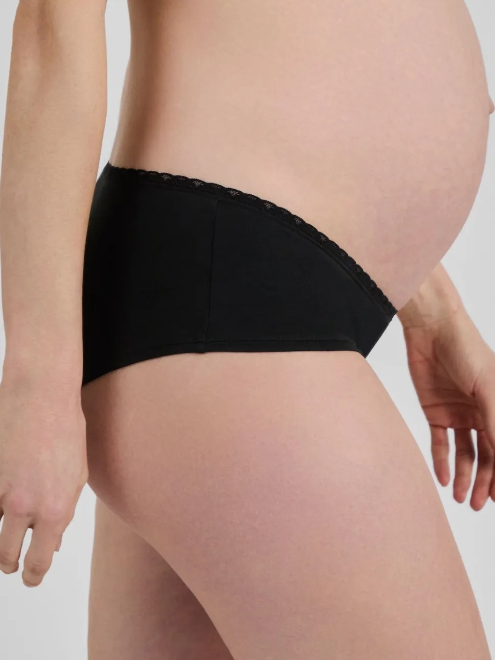 JoJo Maman Bébé Black 3-Pack Lace Trim Maternity Shorts