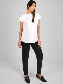 JoJo Maman Bébé Black Tapered Maternity Trousers