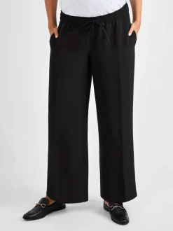 JoJo Maman Bébé Black Wide Leg Maternity Trousers
