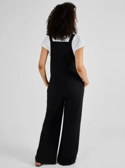 JoJo Maman Bébé Black Wide Leg Maternity Linen Dungaree