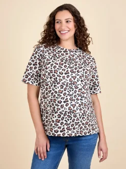 JoJo Maman Bébé Brown Oversized Boyfriend Maternity T-Shirt