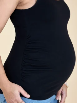 JoJo Maman Bébé Khaki Green 2-Pack Maternity Vest Tops