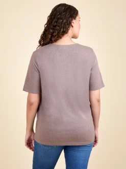 JoJo Maman Bébé Mocha Oversized Boyfriend Maternity T-Shirt
