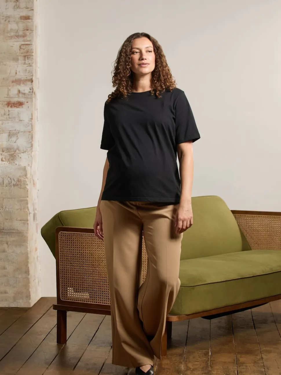 JoJo Maman Bébé Natural Wide Leg Maternity Trousers