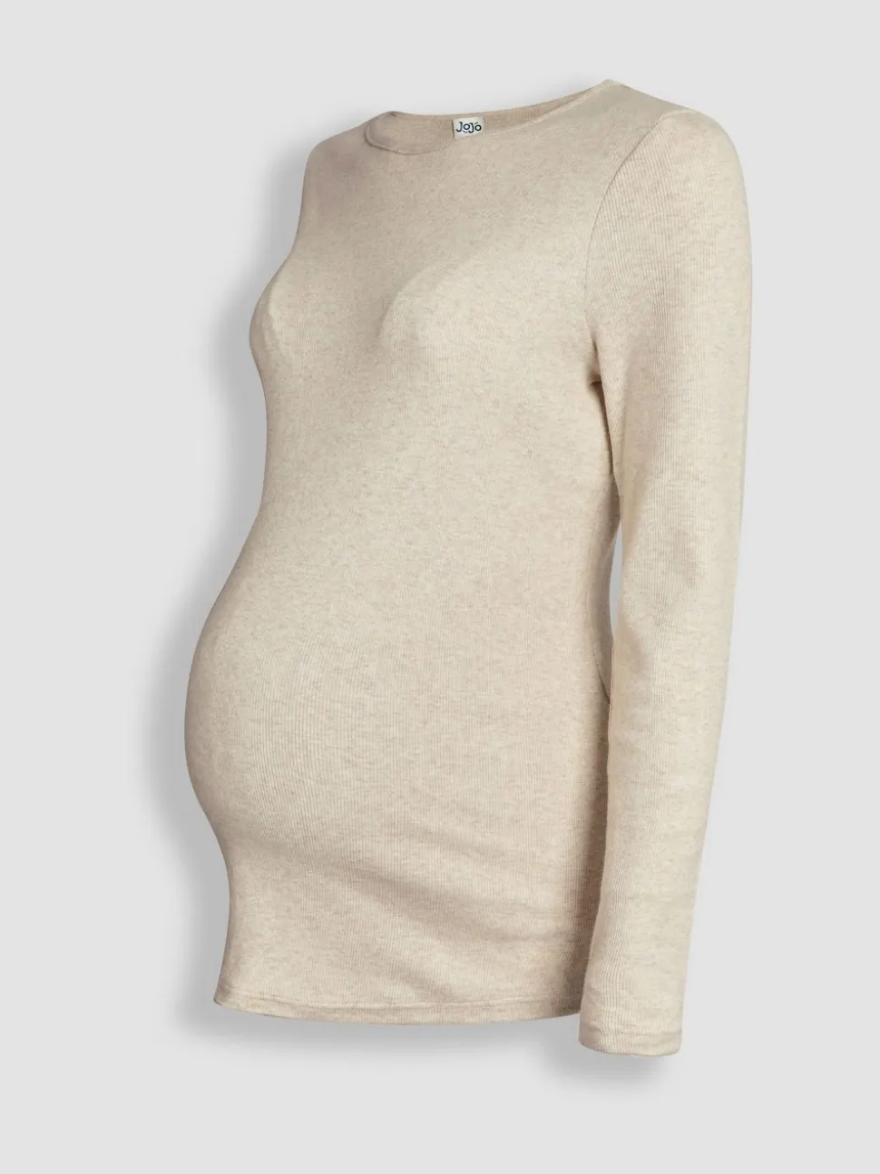 JoJo Maman Bébé Oatmeal Cream & Black 2-Pack Ribbed Maternity & Nursing Top