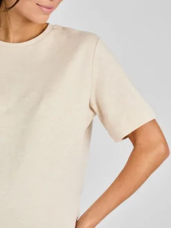 JoJo Maman Bébé Oatmeal Oversized Boyfriend Maternity T-Shirt