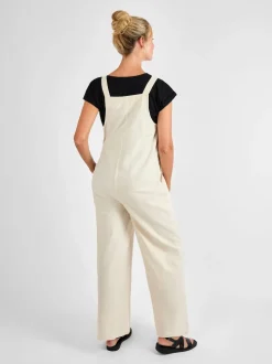 JoJo Maman Bébé Stone Wide Leg Maternity Linen Dungaree