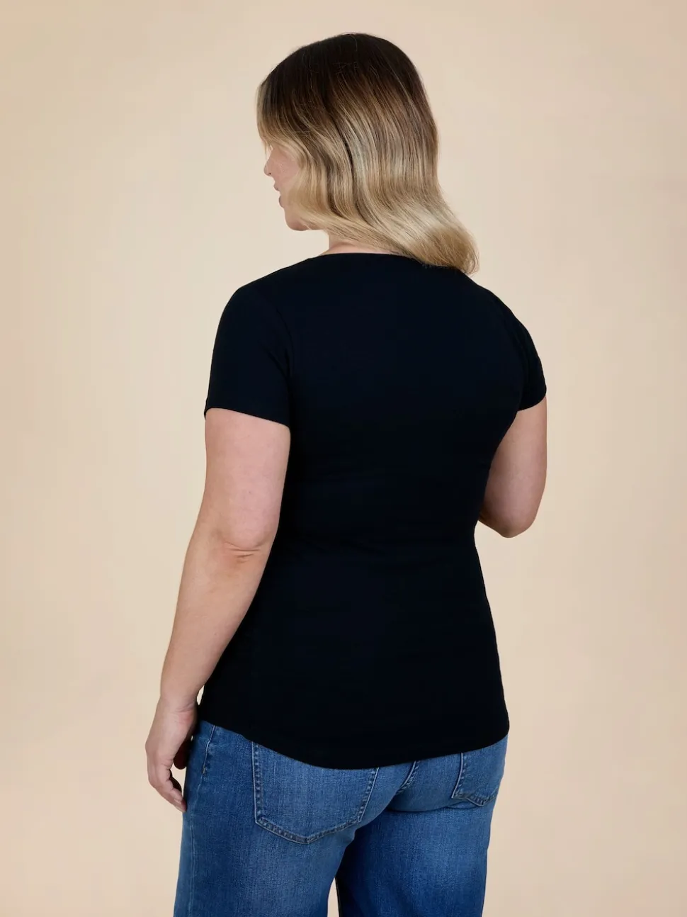 JoJo Maman Bébé True Black 2-Pack Maternity And Nursing T-Shirts