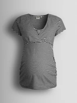 JoJo Maman Bébé True Black 2-Pack Maternity And Nursing T-Shirts