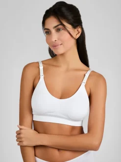 JoJo Maman Bébé White Emma Jane Padded Seamless Maternity & Nursing Bra