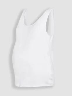 JoJo Maman Bébé White Maternity Thick Strap 100% Cotton Vest