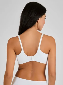 JoJo Maman Bébé White Microfibre Moulded Maternity & Nursing Bra