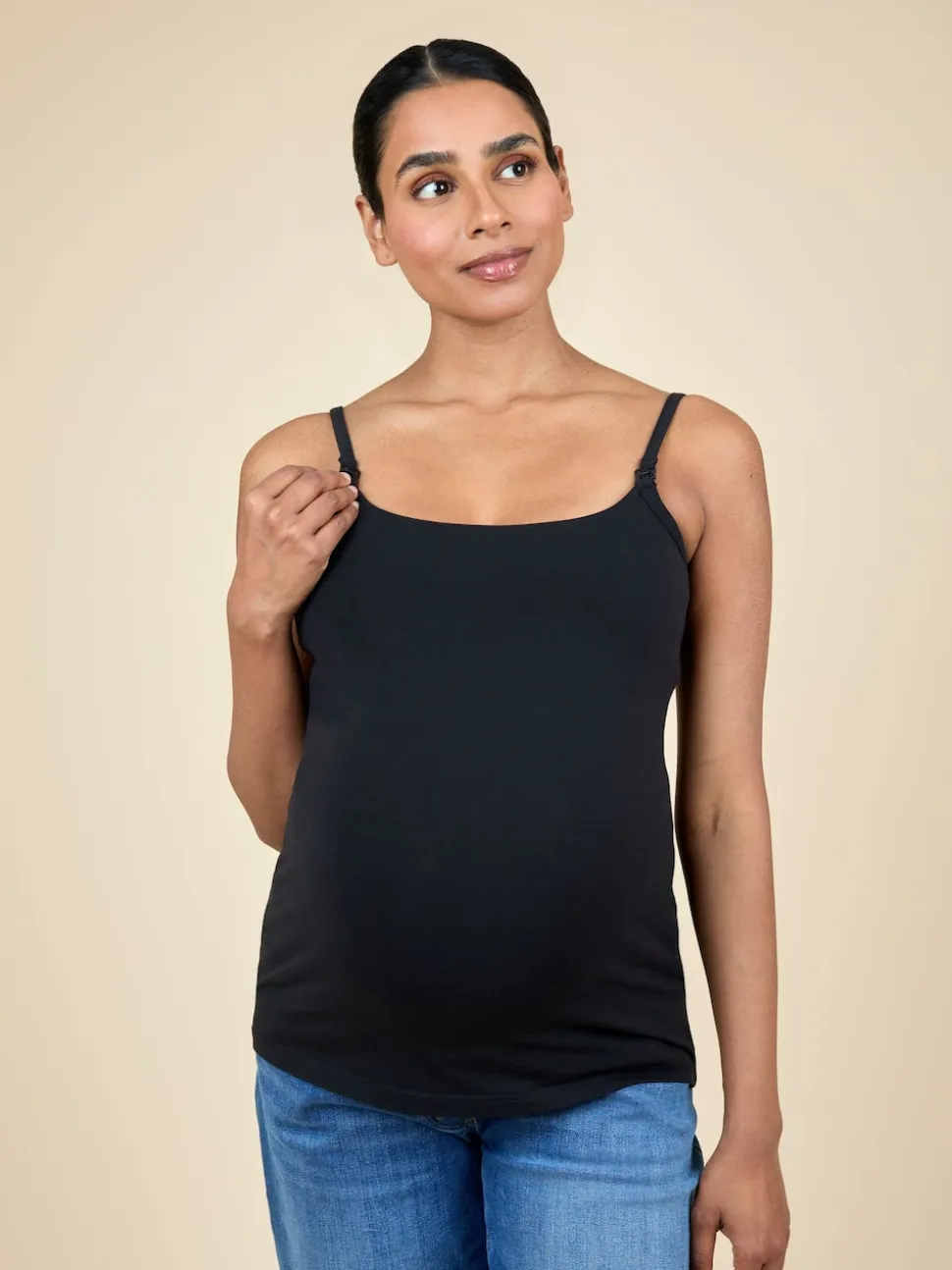 JoJo Maman Bébé White 2-Pack Maternity & Nursing Vest Tops