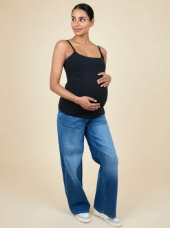 JoJo Maman Bébé White 2-Pack Maternity & Nursing Vest Tops