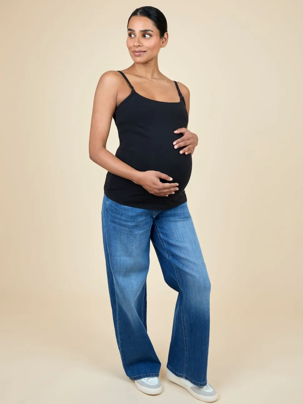 JoJo Maman Bébé White 2-Pack Maternity & Nursing Vest Tops