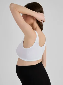 JoJo Maman Bébé White 2-Pack Maternity & Nursing Sleep Bras