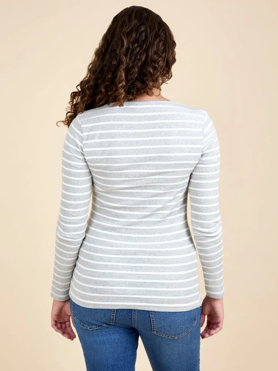 JoJo Maman Bébé White 2-Pack Ribbed Maternity & Nursing Top
