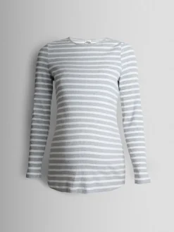 JoJo Maman Bébé White 2-Pack Ribbed Maternity & Nursing Top