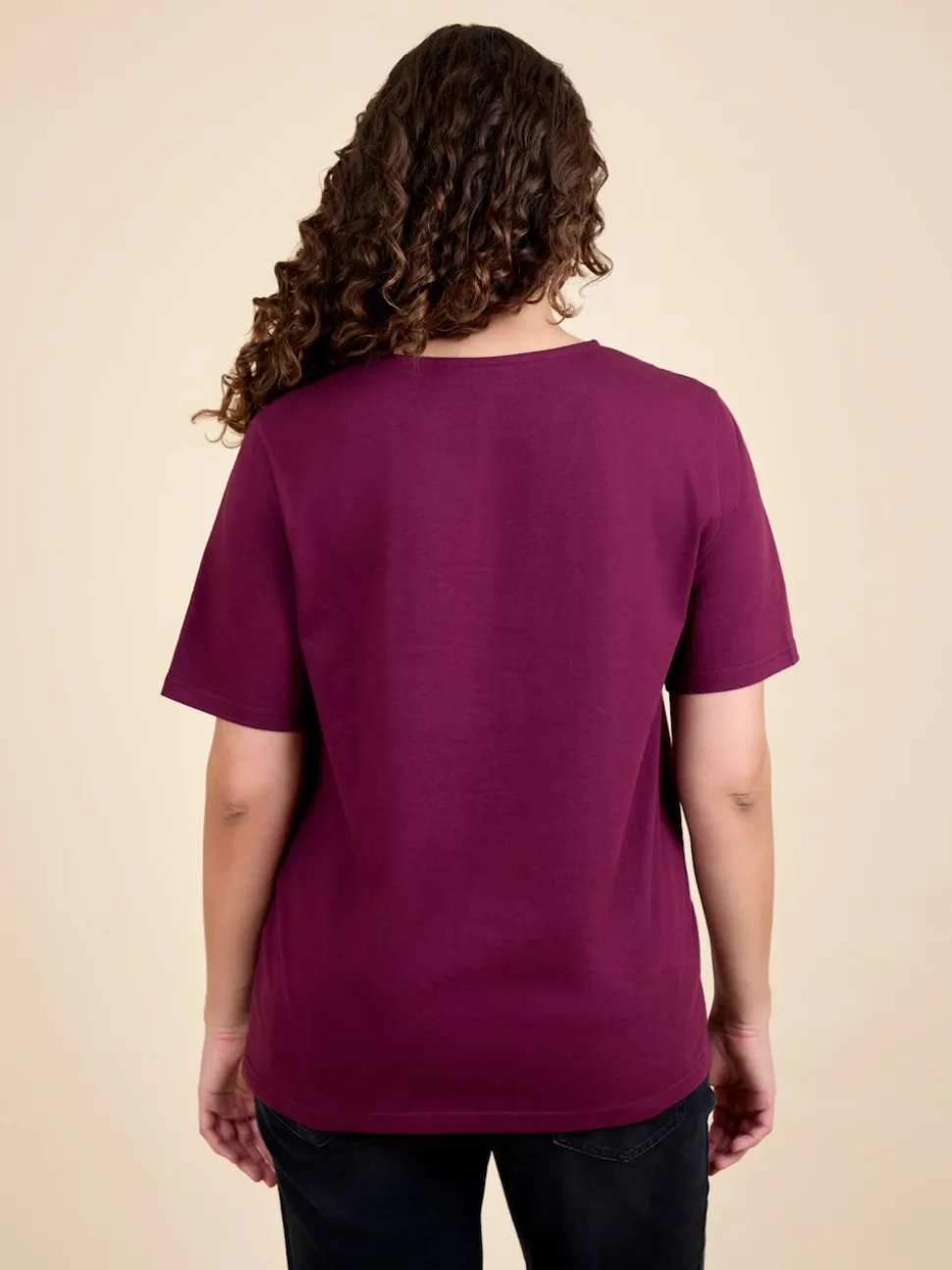JoJo Maman Bébé Wine Oversized Boyfriend Maternity T-Shirt