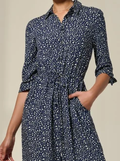 Jolie Moi Blue Tie Half Sleeve Wide Leg Jumpsuit