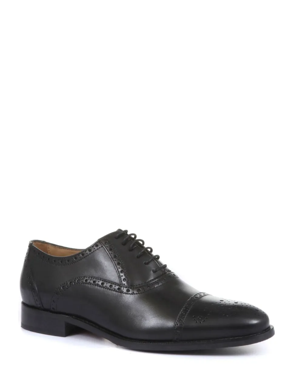 Jones Bootmaker Black Maynard Leather Oxford Brogues
