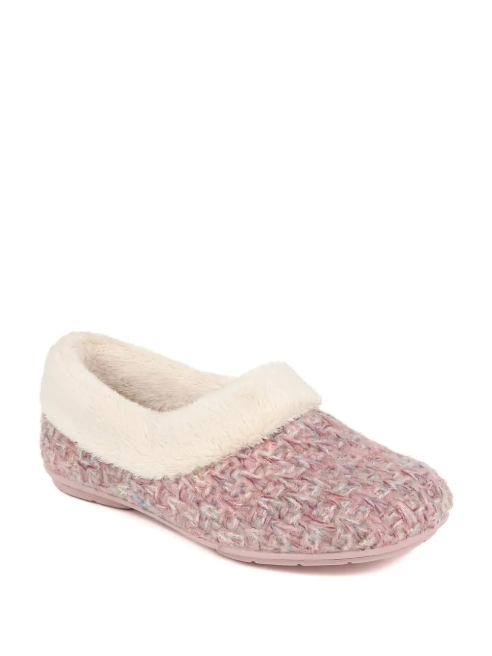 Jones Bootmaker Pink Faux-Fur-Lined Slippers