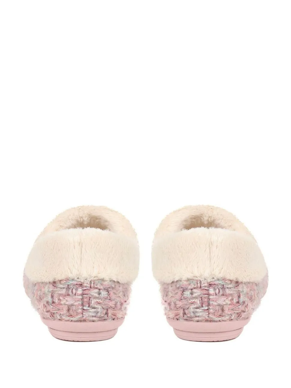 Jones Bootmaker Pink Faux-Fur-Lined Slippers