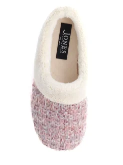 Jones Bootmaker Pink Faux-Fur-Lined Slippers