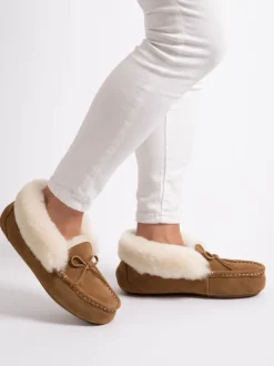 Just Sheepskin Francesca Winter Moccasin Slippers for Ladies