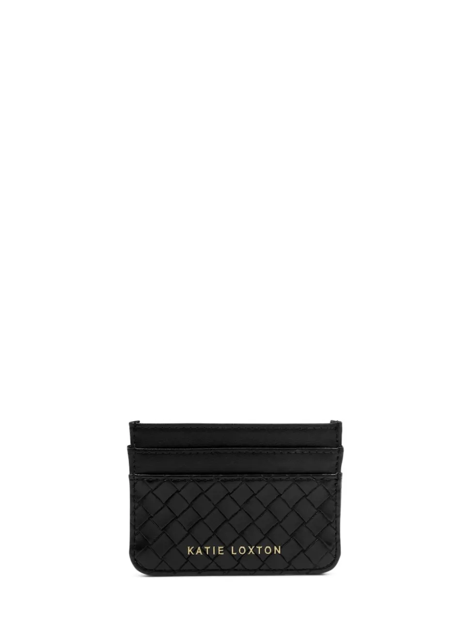 Katie Loxton Black Nova Woven Texture Card Holder