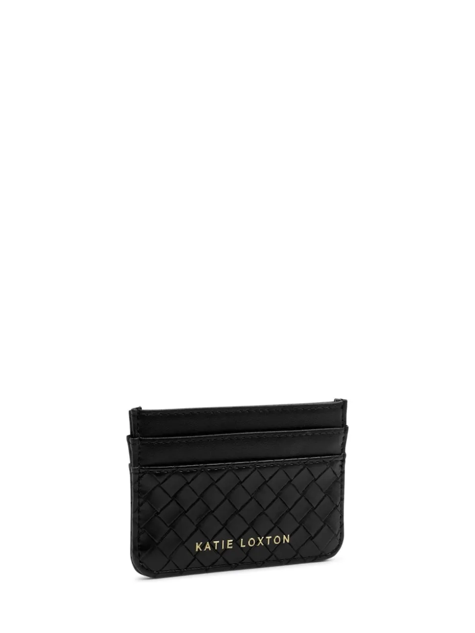 Katie Loxton Black Nova Woven Texture Card Holder