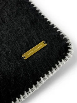 Katie Loxton Black Whipstitch Scarf