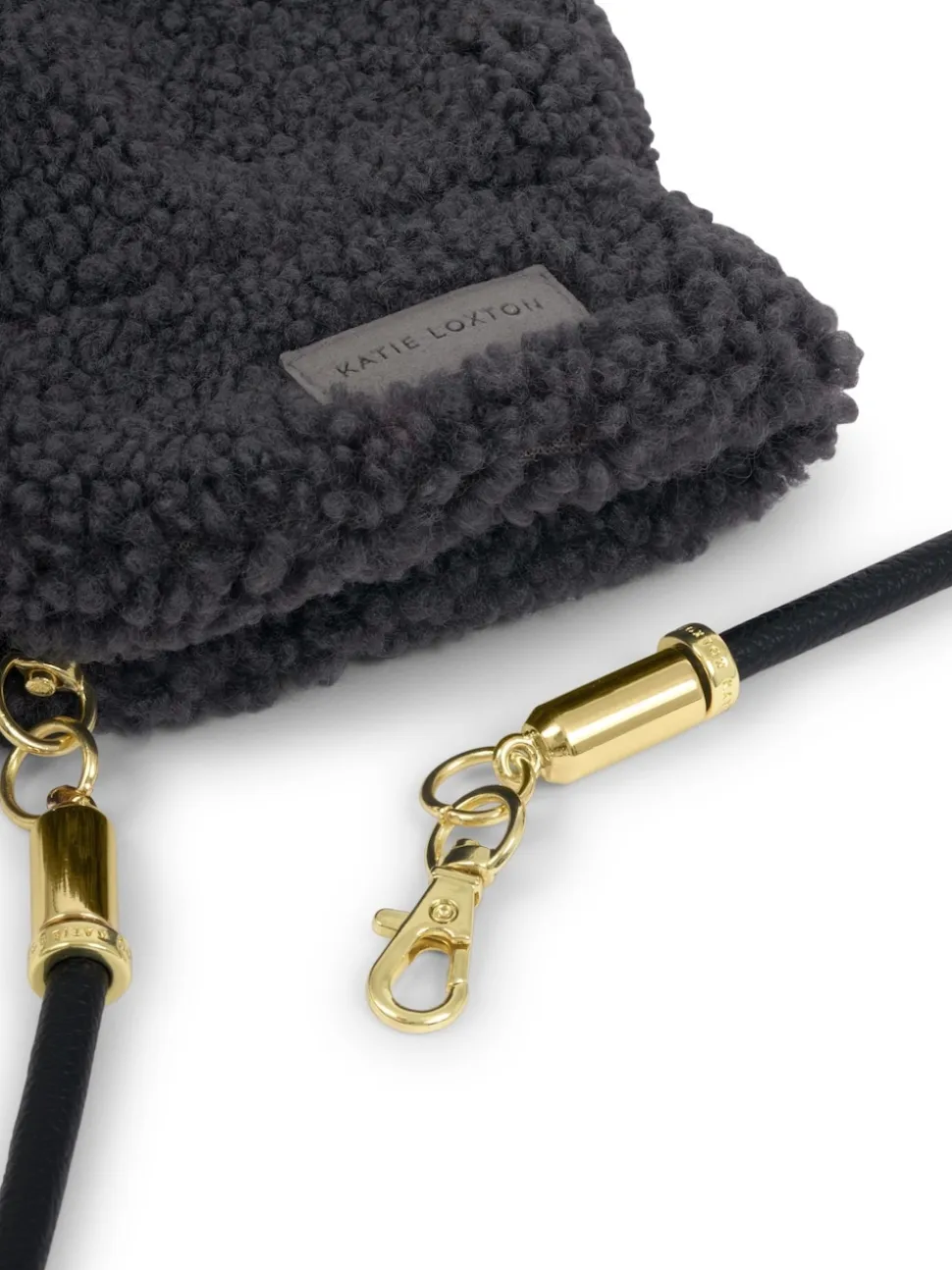 Katie Loxton Grey Teddy Mittens With Cord