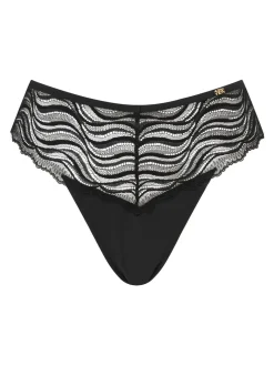 KBX Black High Waist Lola Lace Brazilian Knickers