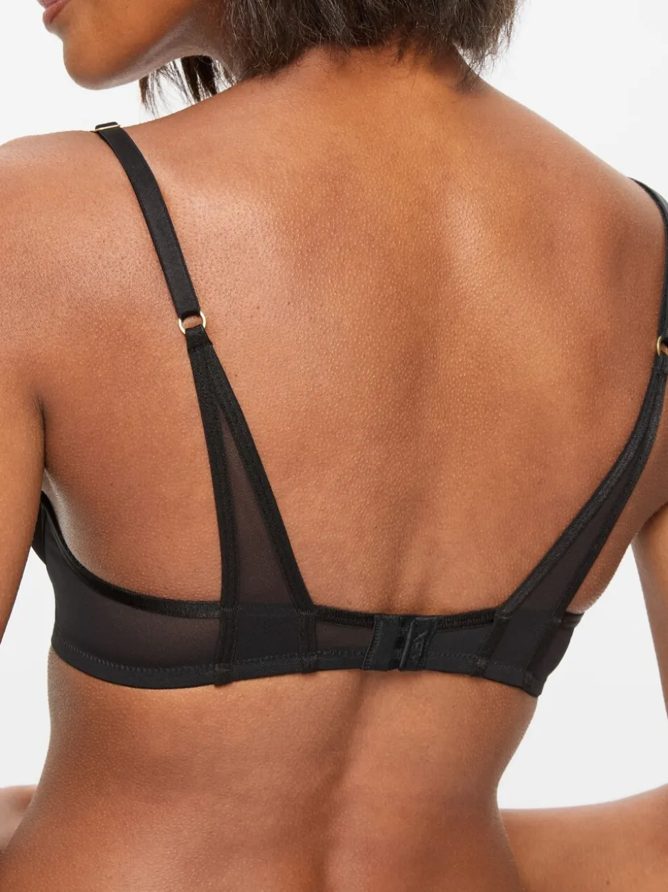 KBX Black Non Pad Balcony Zadie Mesh Crop Bralette