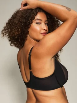 KBX Black Zadie DD+ Non Pad Plunge Bra