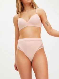 KBX Pink Charlotte Brushed High Waisted Thong