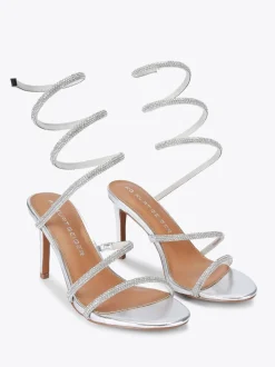 KG Kurt Geiger Silver Athena Sandals