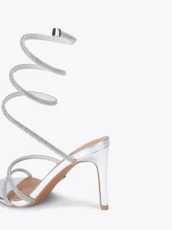 KG Kurt Geiger Silver Athena Sandals