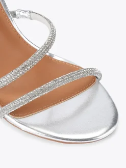 KG Kurt Geiger Silver Athena Sandals