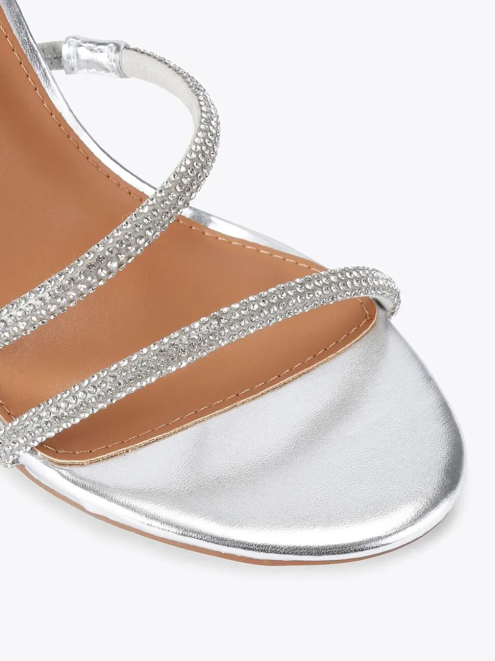 KG Kurt Geiger Silver Athena Sandals