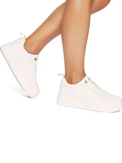 KG Kurt Geiger White Lighter Laceless Quilt Trainers