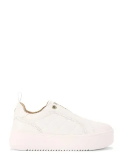 KG Kurt Geiger White Lighter Laceless Quilt Trainers