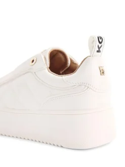 KG Kurt Geiger White Lighter Laceless Quilt Trainers