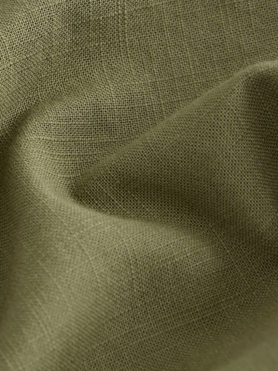 Khaki Green 100% Cotton Bermuda Shorts