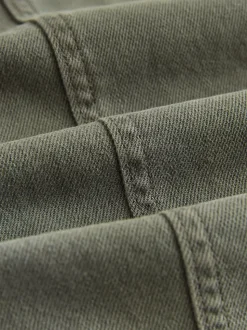 Khaki Green Ankle Straight Leg Carpenter Jeans