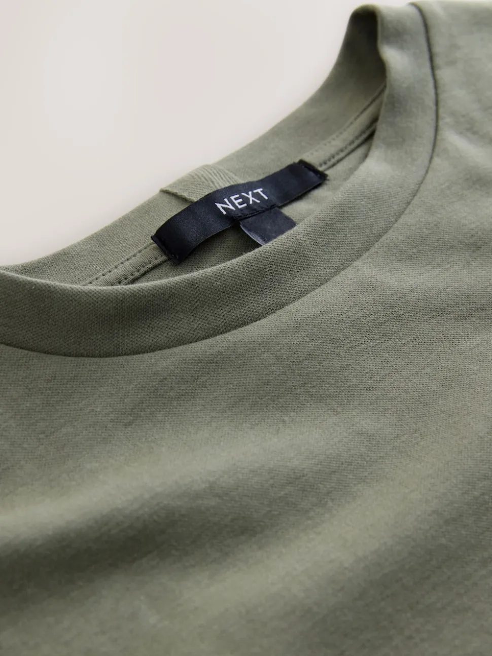 Khaki Green Heavyweight Short Sleeve Crew Neck T-Shirt